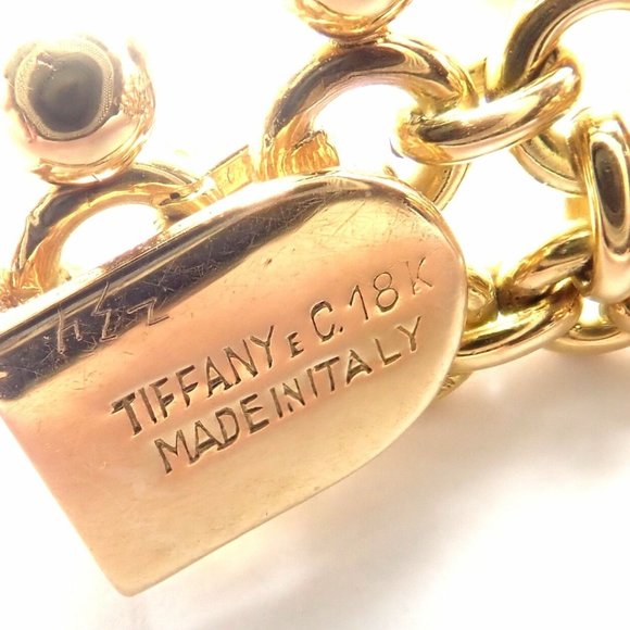 Rare! Vintage Authentic Tiffany & Co 18k Yellow Gold Ruby Collar Necklace - Picture 10 of 10